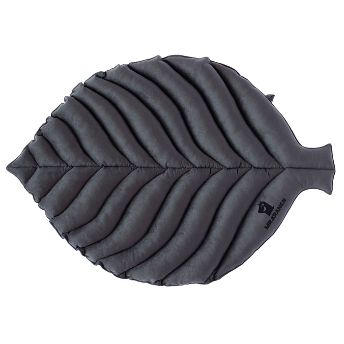 Лежанка Mr.Kranch для собак Листочек средняя размер 90х65х5см серая