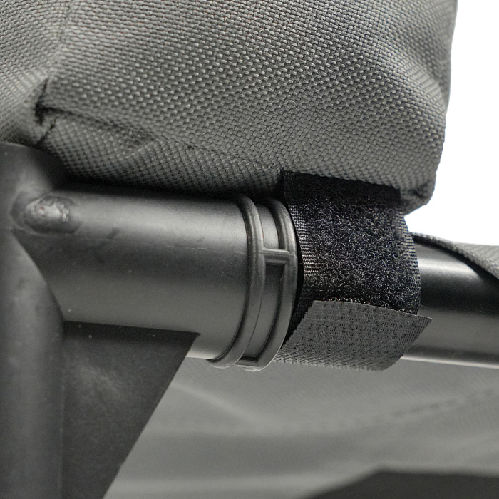 Лежанка-шезлонг каркасная для собак Mr.Kranch Elevated с мягкими бортиками средняя 81х63х27 см серая