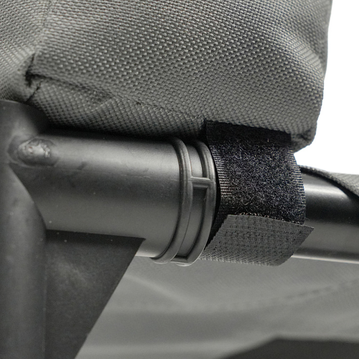 Лежанка-шезлонг каркасная для собак Mr.Kranch Elevated с мягкими бортиками большая 108х76х27 см серая