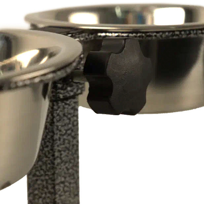 Миска двойная Mr.Kranch из нержавеющей стали на штативе 2х875 мл