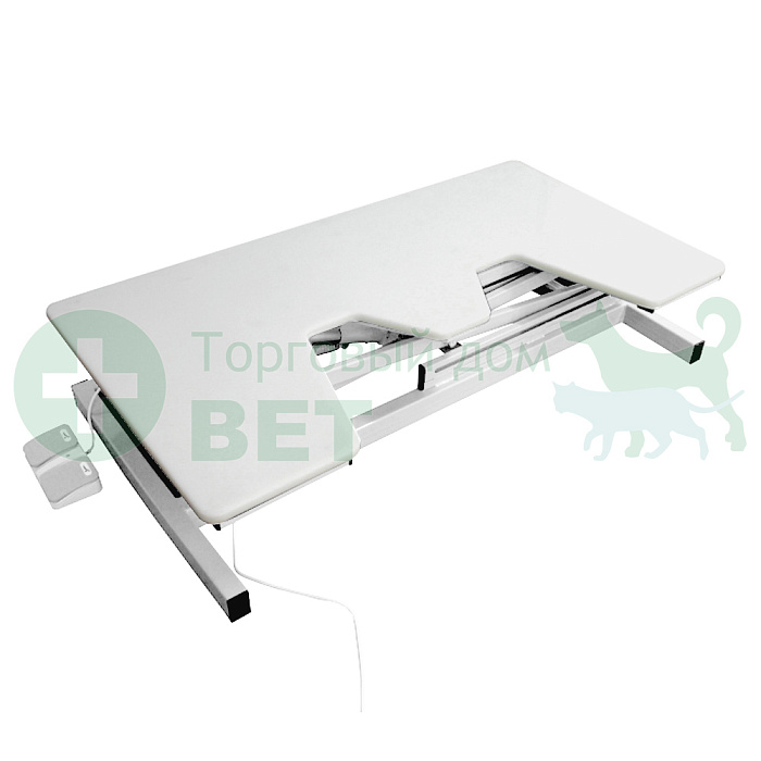 ТД ВЕТ Стол для УЗИ без дверец VETBOT-74, столешница пластик, электропривод, 1320x720x(300- 1050)h мм (каркас белый)