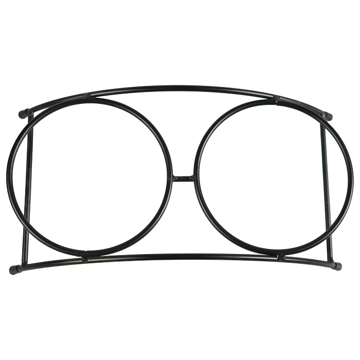 Миски Mr.Kranch на подставке для собак и кошек двойные 2x290 мл fish&chips голубые