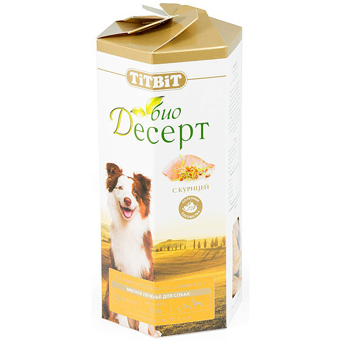 Лакомство TiTBiT Печенье с курицей стандарт для собак 350 г