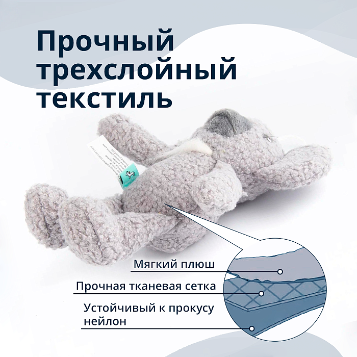 Игрушка Tufflove для собак Коала 20 см серый