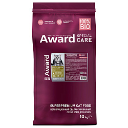 Сухой корм AWARD SPECIAL CARE Sensitive Digestion для взрослых кошек с чувствительным пищеварением со свежим мясом утки 10кг