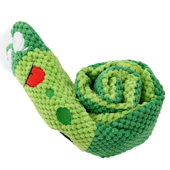 Игрушка Mr.Kranch для собак Червячок с карманами под лакомство 70 см зеленая