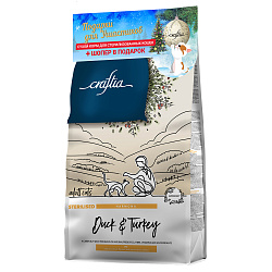 Акция Сухой корм CRAFTIA HARMONA для стерилизованных кошек из утки и индейки 1,4 кг + шопер в подарок