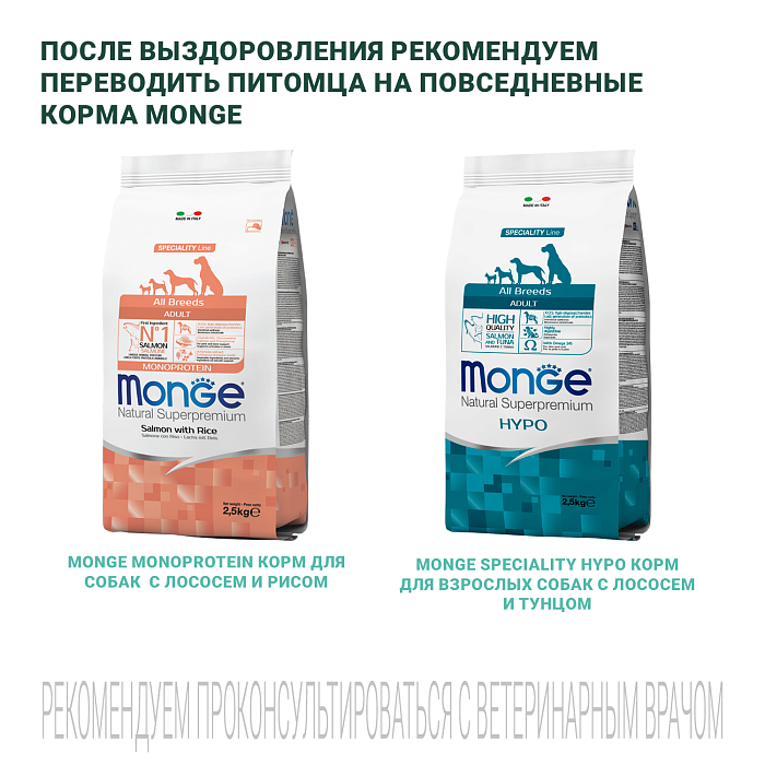 Диетический корм Monge VetSolution Dog Diabetic Диабетик для собак при сахарном диабете 2 кг