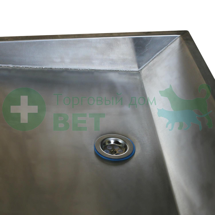 ТД ВЕТ Стол ветеринарный для вскрытия животных СВУ-61.02 нерж/краска 1200x780x800h мм (каркас серый)