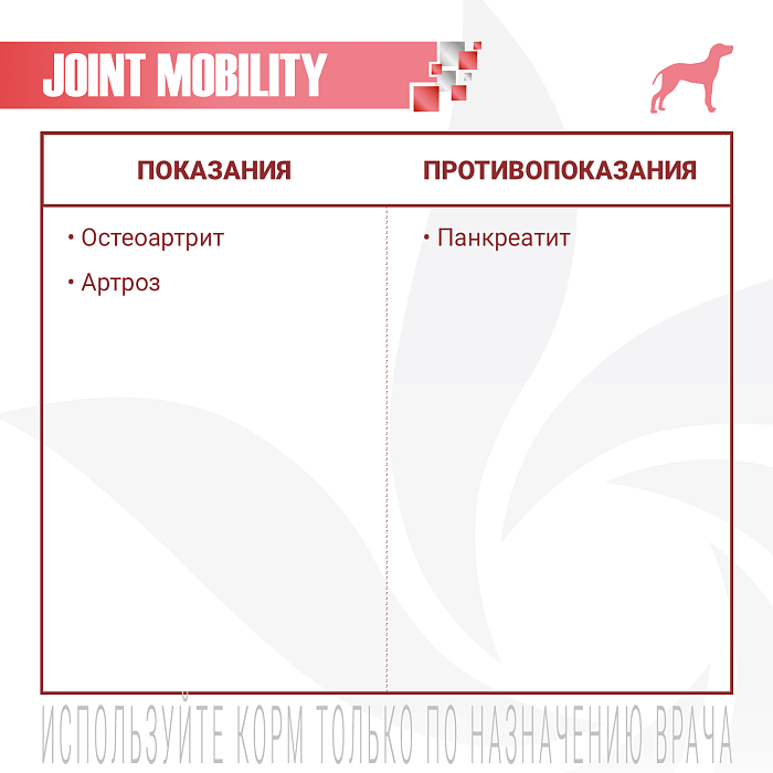 Диетический корм Monge VetSolution Dog Joint Mobility Джоинт Мобилити для собак и щенков при заболеваниях суставов 2 кг
