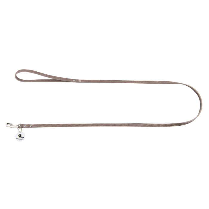 Поводок Mr.Kranch для собак из натуральной кожи с QR-адресником 130см 12мм бежевый СКИДКА 40%