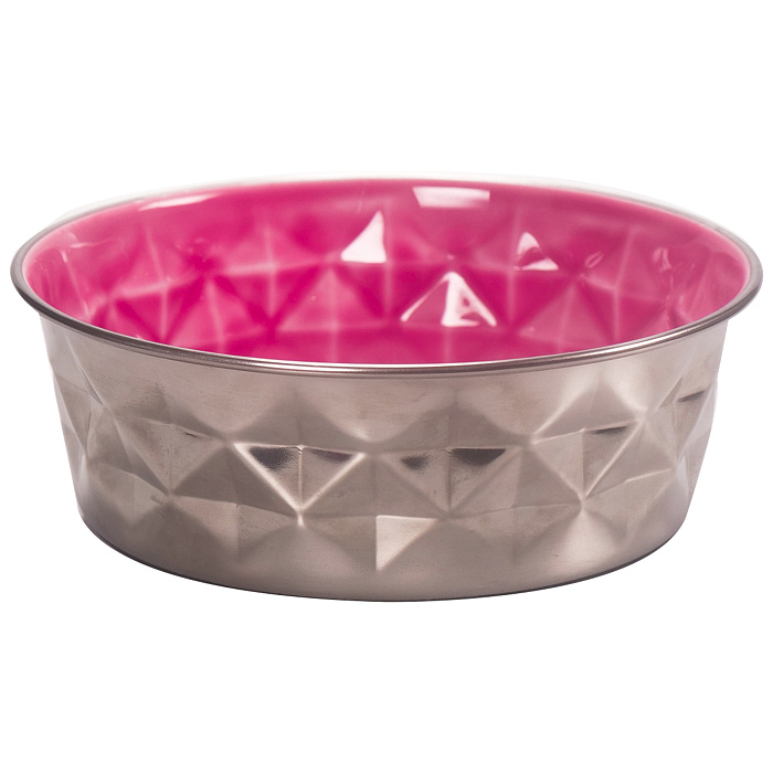 Миска Mr.Kranch из нержавеющей стали с керамическим покрытием Daimond 400 мл нескользящее основание пурпурная СКИДКА 50%