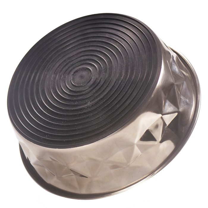 Миска Mr.Kranch из нержавеющей стали с керамическим покрытием Daimond 400 мл нескользящее основание пурпурная СКИДКА 50%