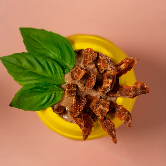 Игрушка Mr.Kranch для собак Горшочек меда 9*8 см желтая с ароматом сливок