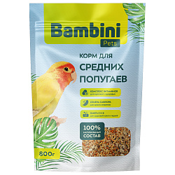 Корм Bambini Pets для средних попугаев, 800 г