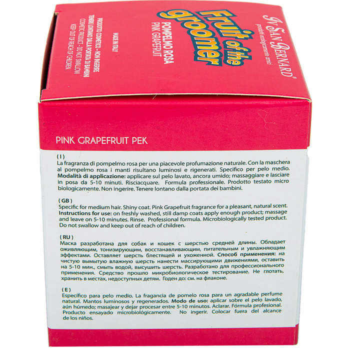 ISB Fruit of the Groomer Pink Grapefruit Восстанавливающая маска для шерсти средней длины с витаминами 250 мл
