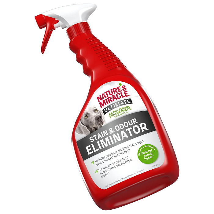 Уничтожитель пятен и запахов Nature's Miracle для собак c максимальным эффектом, спрей 946 мл