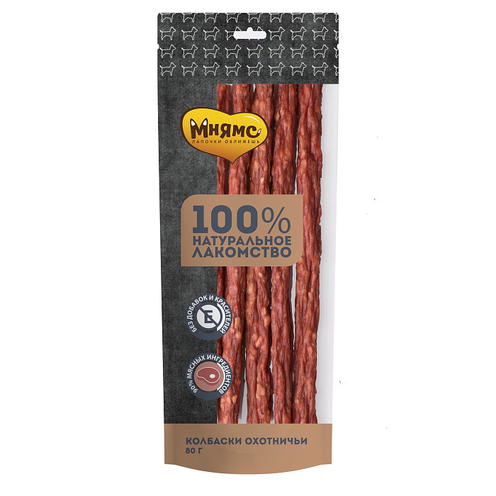 Лакомство Мнямс На каждый день для собак Колбаски охотничьи 80 г