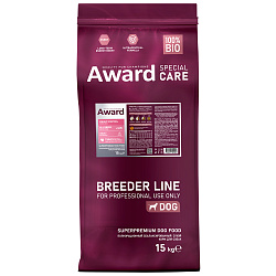 Сухой корм AWARD PFB SPECIAL CARE Weight Control для взрослых собак всех пород для контроля веса со свежим мясом индейки 15кг