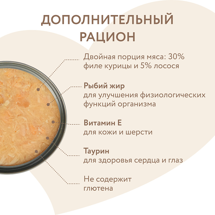 Влажный дополнительный корм Мнямс На каждый день для кошек и котят старше 6 месяцев "курица с лососем в нежном желе" 80 г