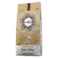 Сухой корм CRAFTIA NATURA для взрослых собак средних и крупных пород из курицы и индейки 10 кг