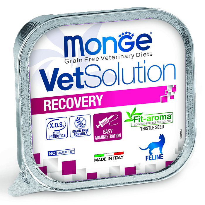 Диетический корм Monge VetSolution Cat Recovery Рекавери для кошек при восстановлении питания в период выздоровления 100 г