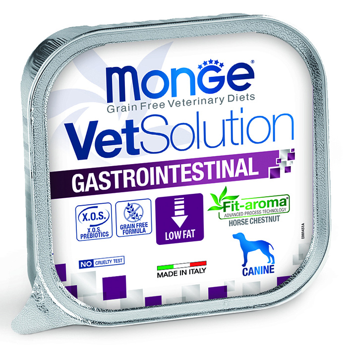 Диетический корм Monge VetSolution Dog Gastrointestinal Гастроинтестинал для собак при заболеваниях ЖКТ 150 г