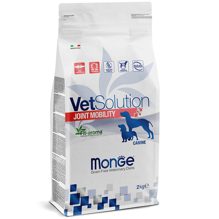 Диетический корм Monge VetSolution Dog Joint Mobility Джоинт Мобилити для собак и щенков при заболеваниях суставов 2 кг