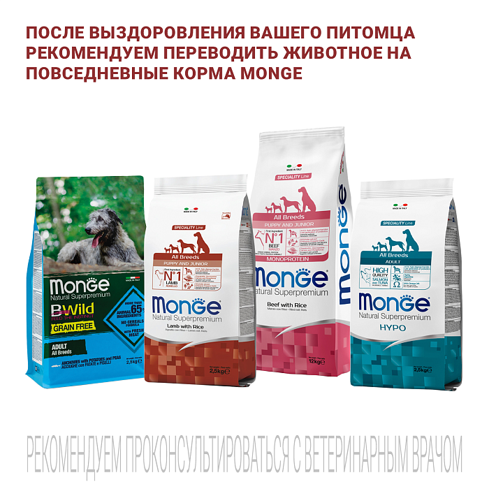 Диетический корм Monge VetSolution Dog Joint Mobility Джоинт Мобилити для собак и щенков при заболеваниях суставов 12 кг
