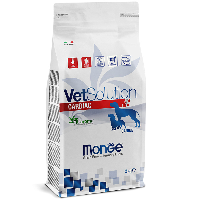 Диетический корм Monge VetSolution Dog Cardiac Кардиак для собак при заболеваниях сердца 2 кг