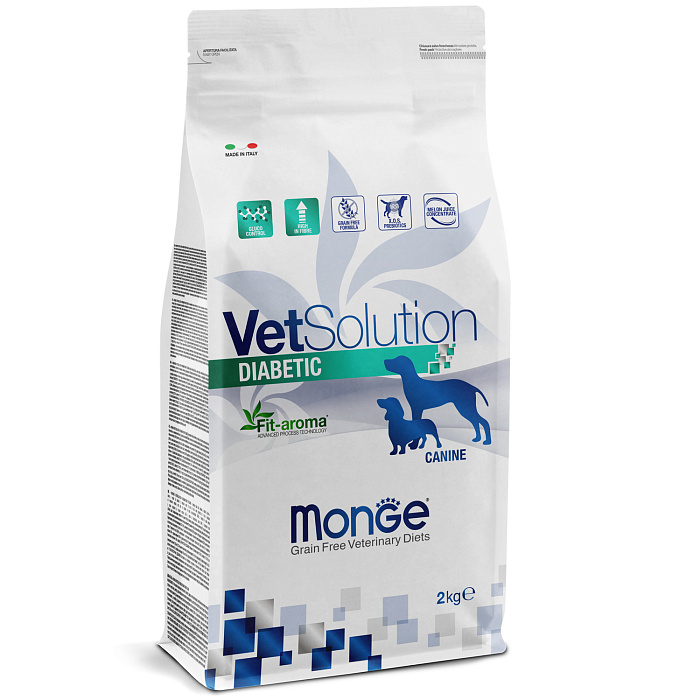 Диетический корм Monge VetSolution Dog Diabetic Диабетик для собак при сахарном диабете 2 кг