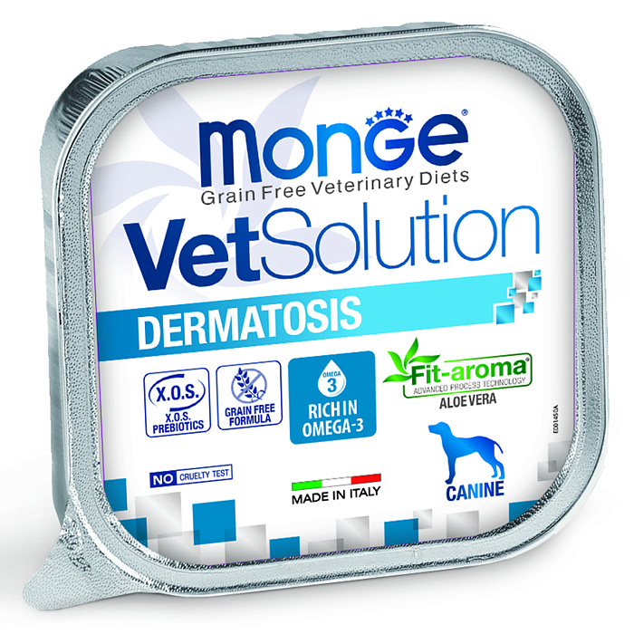 Диетический корм Monge VetSolution Dog Dermatosis Дерматозис для собак при заболеваниях кожи 150 г
