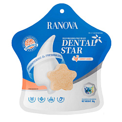 Лакомство Ranova для кошек сублимированное Звёздочка для зубов с курицей и морковью, 36 г
