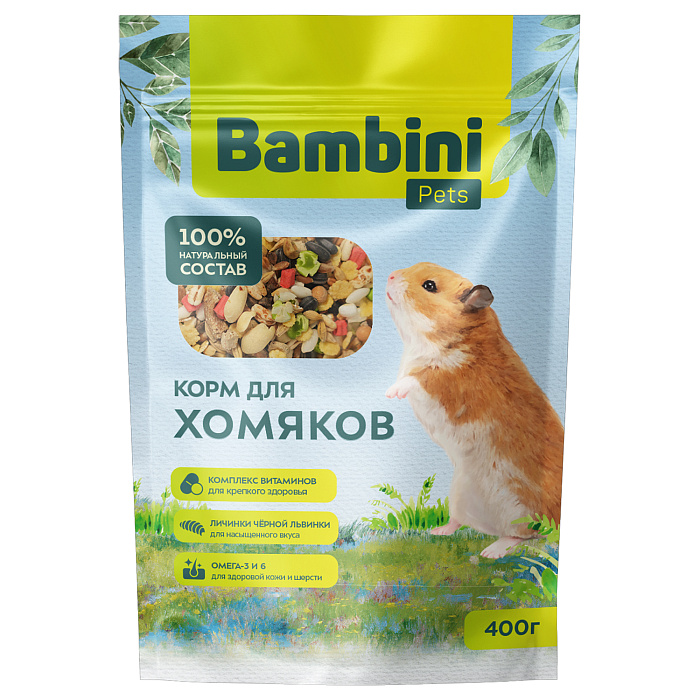Корм Bambini Pets для хомяков, 400 г
