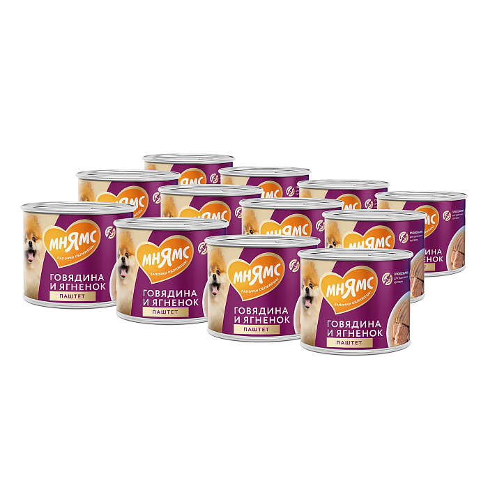 Влажный корм Мнямс На каждый день Паштет из говядины и ягненка для собак «ЗДОРОВЫЕ СУСТАВЫ» 200 г
