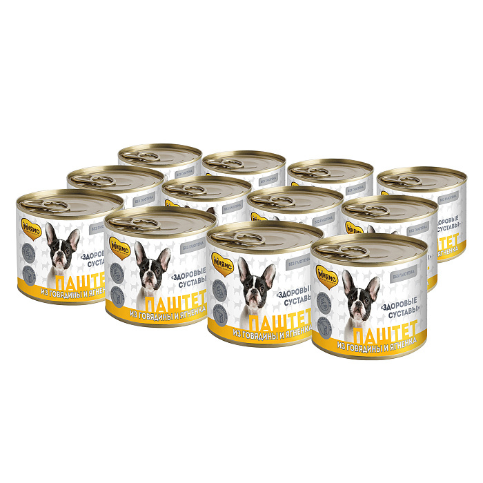 Влажный корм Мнямс На каждый день Паштет из говядины и ягненка для собак «ЗДОРОВЫЕ СУСТАВЫ» 200 г