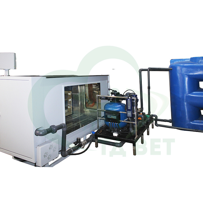 ТД ВЕТ Водная беговая дорожка VETBOT-341.1 с системами водоподготовки, противотока, автоматической фильтрации водоподготовки