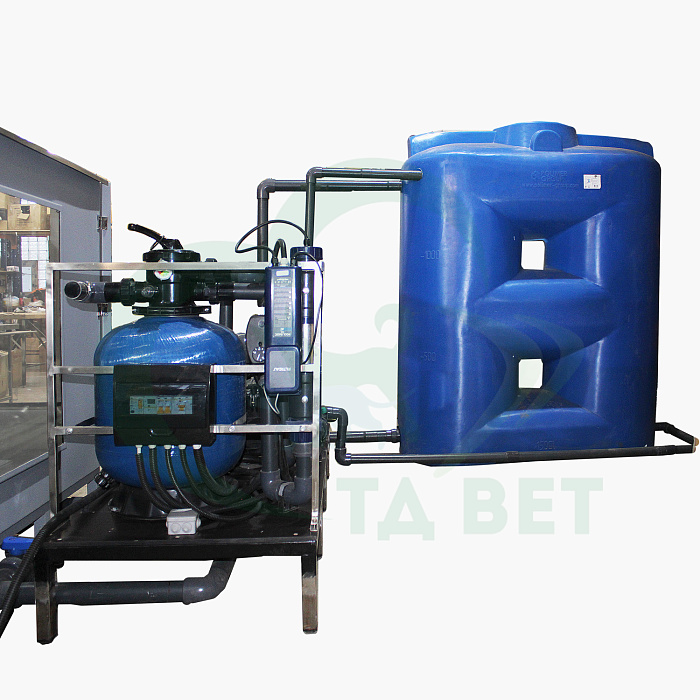 ТД ВЕТ Водная беговая дорожка VETBOT-341.1 с системами водоподготовки, противотока, автоматической фильтрации водоподготовки