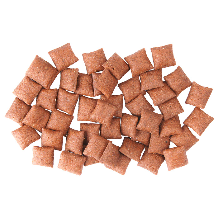 Лакомство Мнямс "Выведение шерсти" хрустящие подушечки для кошек с говядиной 60 г