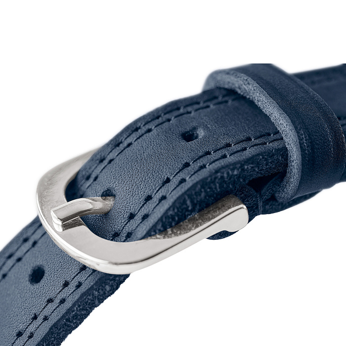 Hunter ошейник для собак Lemvig S-M (50 см), натуральная кожа, сине-лавандовый дуотон