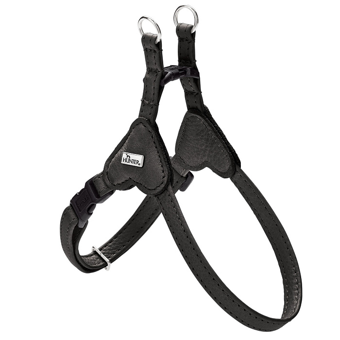 Hunter шлейка для собак Soho Mini XS (30-39 см), натуральная кожа, черная