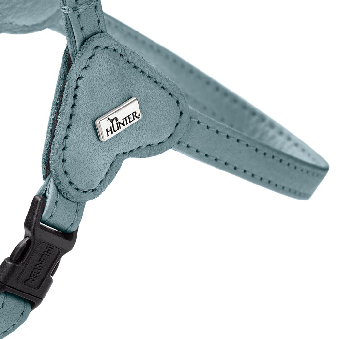 Hunter шлейка для собак Soho Mini XXS-XS (26-31 см), натуральная кожа, голубая
