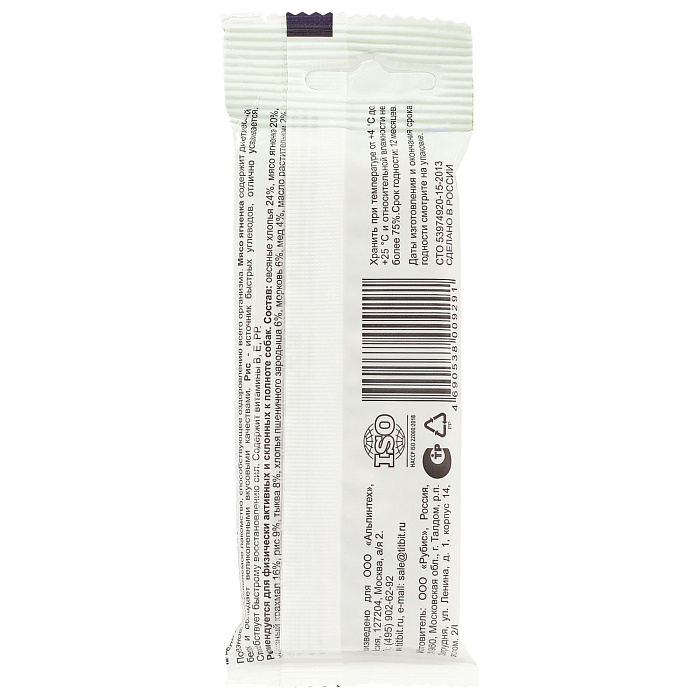 Лакомство TiTBiT Мюсли Fitness с ягненком и рисом 40 г