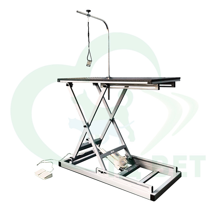 ТД ВЕТ Стол для груминга VETBOT-85 с электроприводом, с кронштейном, 1240х640х(300-950)h (каркас серый)