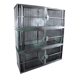 ТД ВЕТ Модуль из 6 клеток из нерж. стали 1600х520х1860(1875)