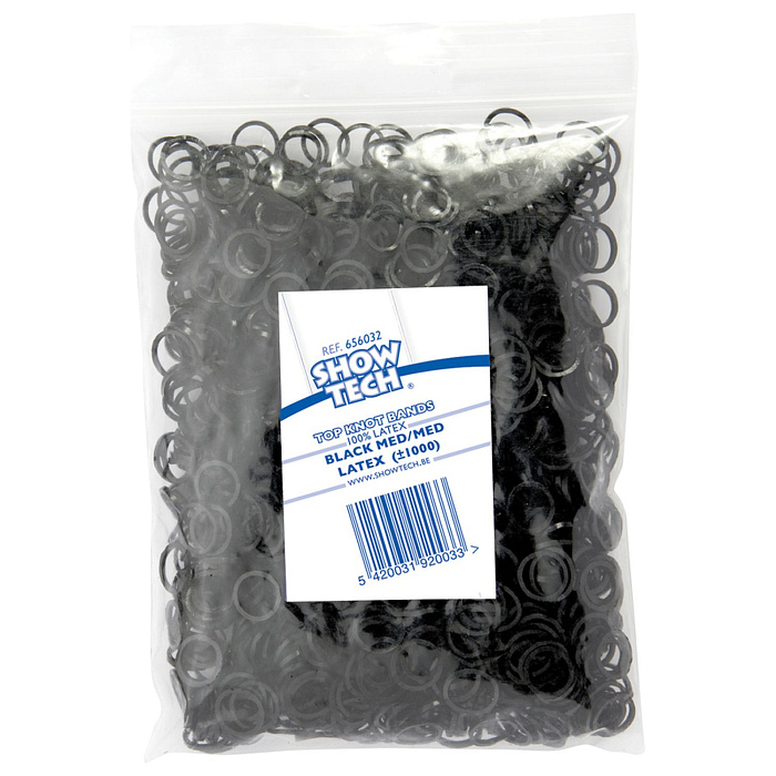 SHOW TECH латексные резинки 9 мм черные 1000 шт