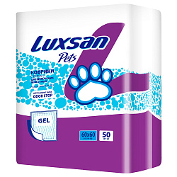 Коврики (пеленки) LUXSAN Premium GEL для животных 60х60, 50 шт СКИДКА 40%