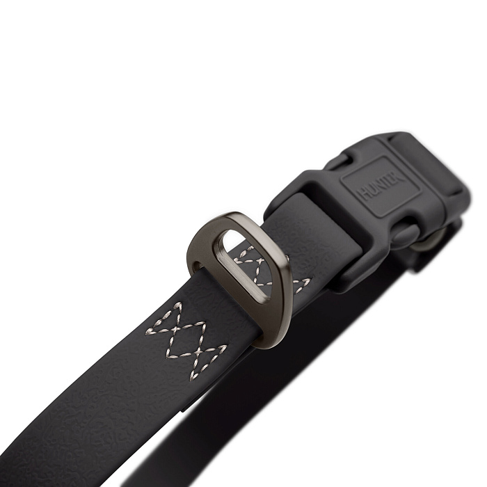 Hunter ошейник для собак Havanna XL (45-65 см), биотановый, черный