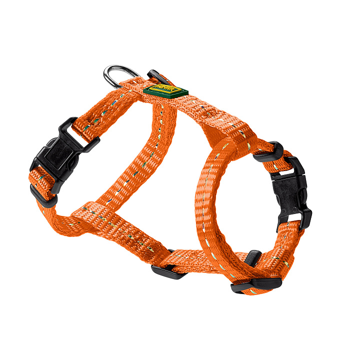 Hunter шлейка для собак Tripoli XXS-XS (32-44 см), нейлон оранжевая, светоотражающая