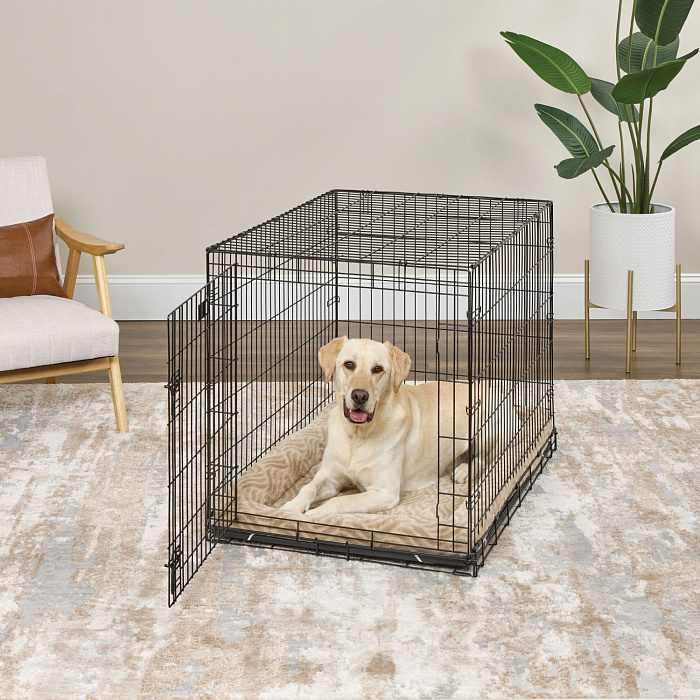 Лежанка MidWest Deluxe Wave Bed для собак и кошек меховая 102х67,5х9 см, цвет песочный